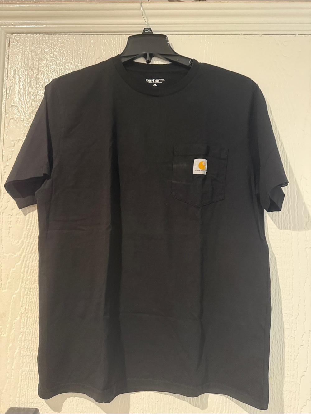 Carhartt Black Short-Sleeve Pocket Tee with Logo Patch